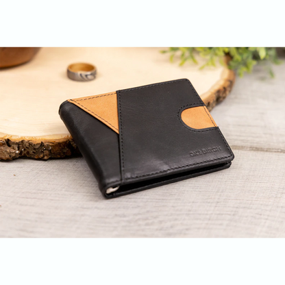 Mens Personalized Slim Leather Wallet, Money Clip, Gifts for Man, Anniversary Gifts for Dad, Money Clip, Husband Gift, RFID Mens Wallet